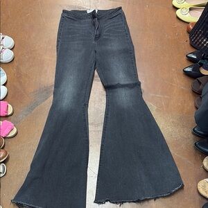 Women's Black Flared Jeans